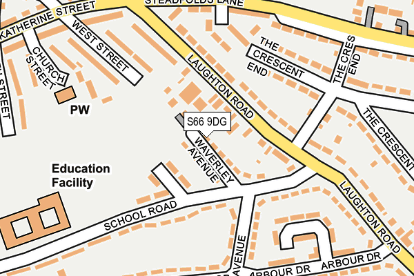 S66 9DG map - OS OpenMap – Local (Ordnance Survey)