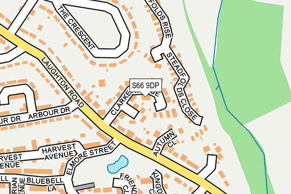 S66 9DP map - OS OpenMap – Local (Ordnance Survey)