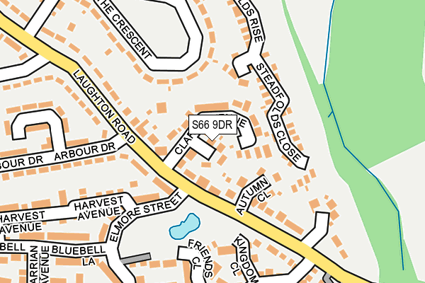 S66 9DR map - OS OpenMap – Local (Ordnance Survey)
