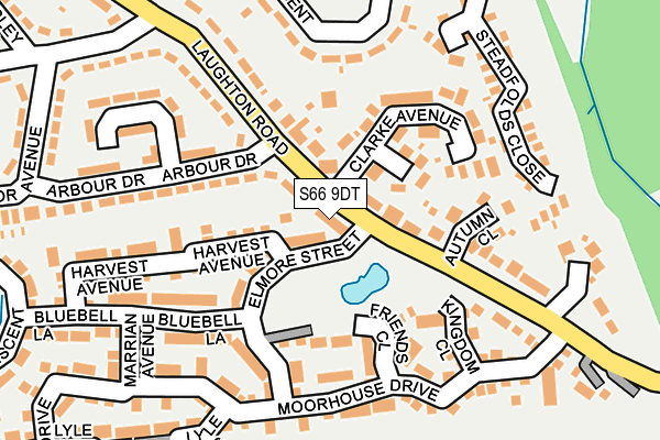 S66 9DT map - OS OpenMap – Local (Ordnance Survey)