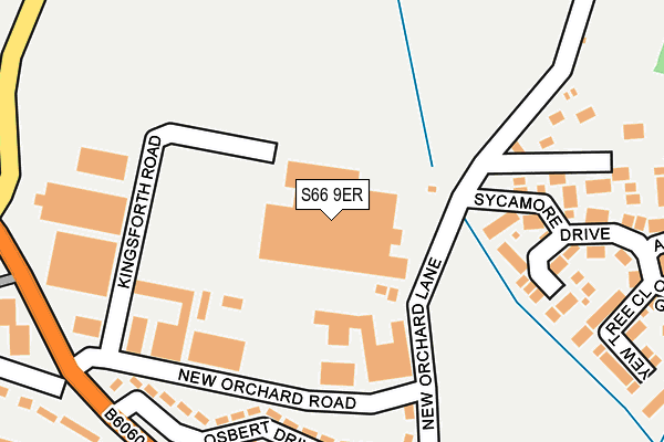 S66 9ER map - OS OpenMap – Local (Ordnance Survey)