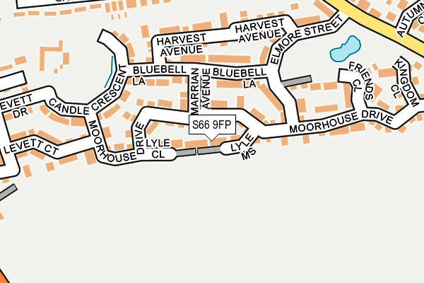 S66 9FP map - OS OpenMap – Local (Ordnance Survey)