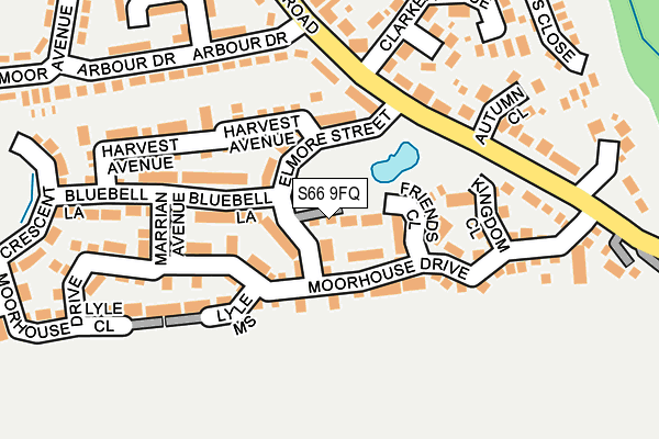 S66 9FQ map - OS OpenMap – Local (Ordnance Survey)