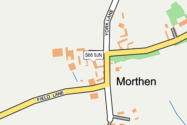 S66 9JN map - OS OpenMap – Local (Ordnance Survey)