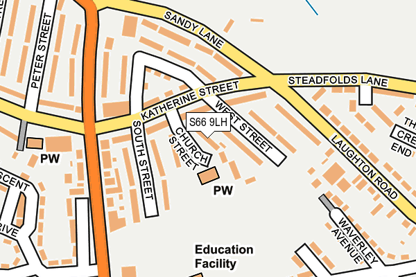 S66 9LH map - OS OpenMap – Local (Ordnance Survey)