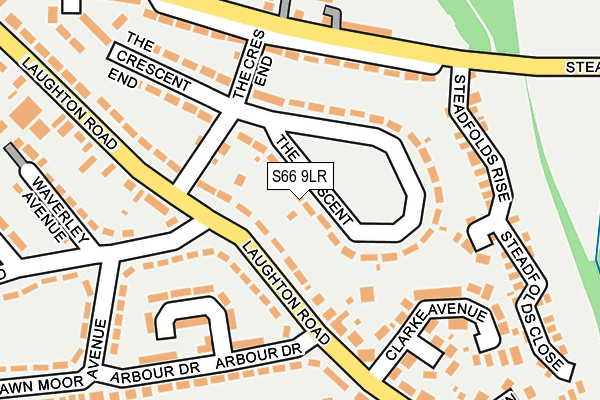S66 9LR map - OS OpenMap – Local (Ordnance Survey)