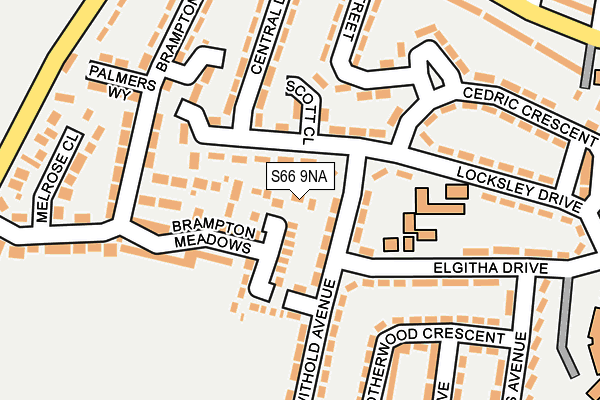S66 9NA map - OS OpenMap – Local (Ordnance Survey)