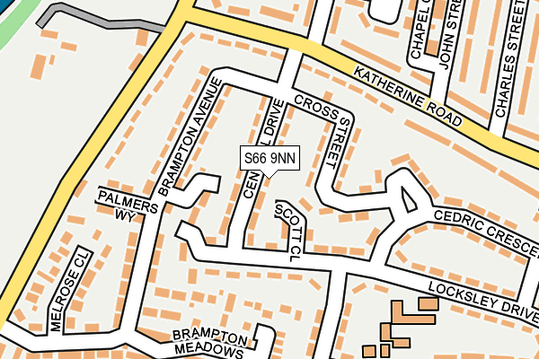 S66 9NN map - OS OpenMap – Local (Ordnance Survey)