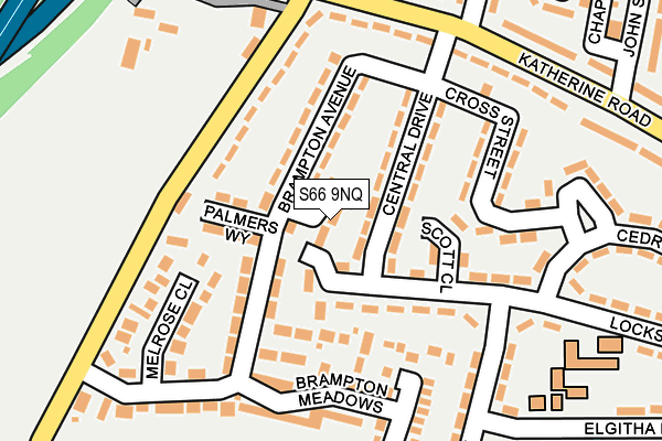 S66 9NQ map - OS OpenMap – Local (Ordnance Survey)