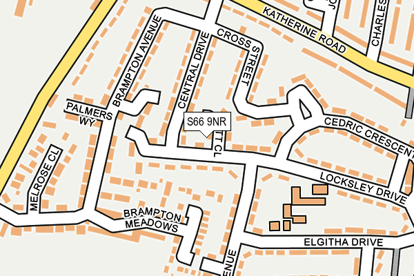 S66 9NR map - OS OpenMap – Local (Ordnance Survey)