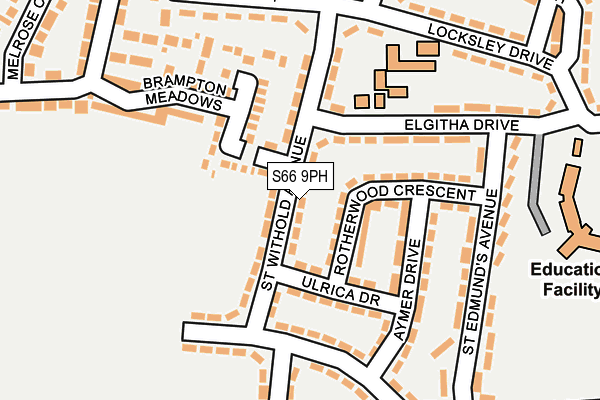 S66 9PH map - OS OpenMap – Local (Ordnance Survey)