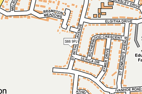S66 9PJ map - OS OpenMap – Local (Ordnance Survey)