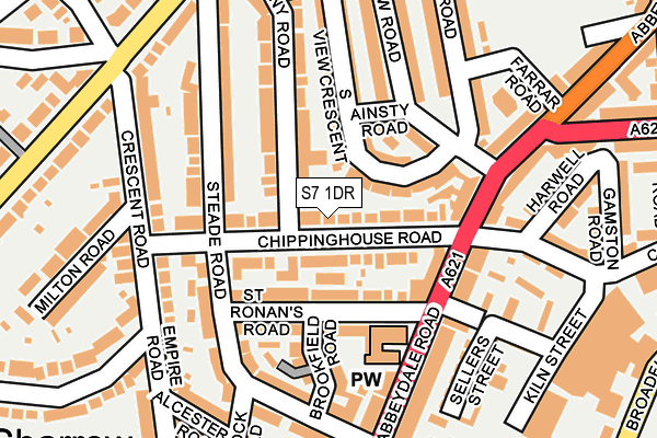 S7 1DR map - OS OpenMap – Local (Ordnance Survey)