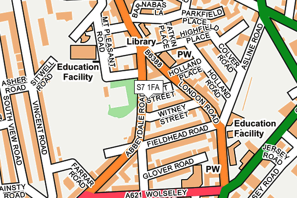 S7 1FA map - OS OpenMap – Local (Ordnance Survey)