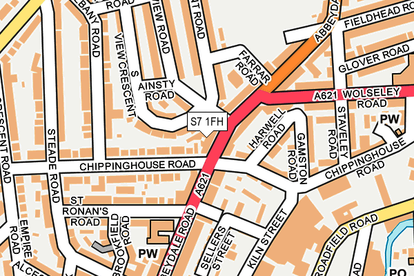 S7 1FH map - OS OpenMap – Local (Ordnance Survey)