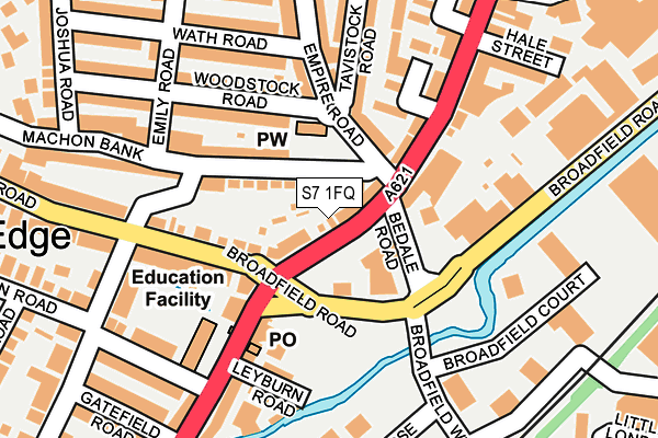 S7 1FQ map - OS OpenMap – Local (Ordnance Survey)