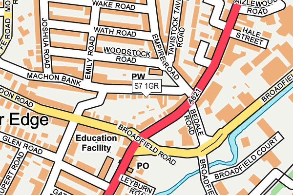 S7 1GR map - OS OpenMap – Local (Ordnance Survey)