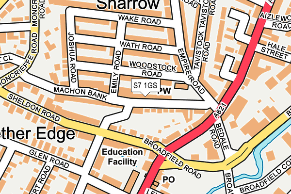 S7 1GS map - OS OpenMap – Local (Ordnance Survey)