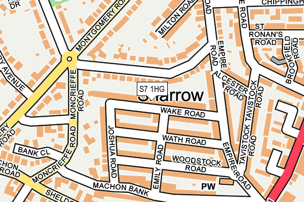 S7 1HG map - OS OpenMap – Local (Ordnance Survey)