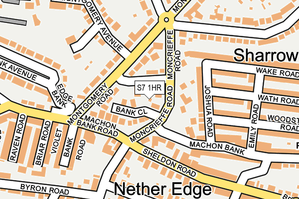 S7 1HR map - OS OpenMap – Local (Ordnance Survey)
