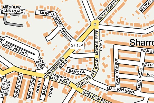 S7 1LP map - OS OpenMap – Local (Ordnance Survey)
