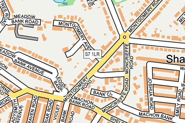 S7 1LR map - OS OpenMap – Local (Ordnance Survey)
