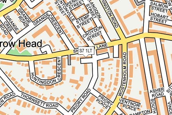 S7 1LT map - OS OpenMap – Local (Ordnance Survey)