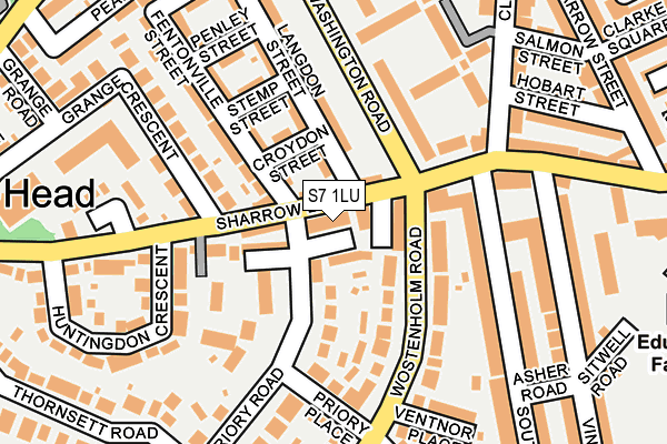 S7 1LU map - OS OpenMap – Local (Ordnance Survey)