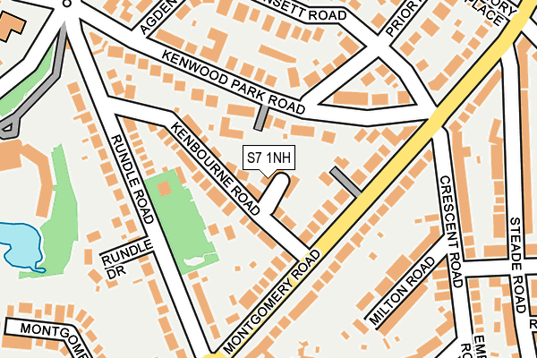 S7 1NH map - OS OpenMap – Local (Ordnance Survey)