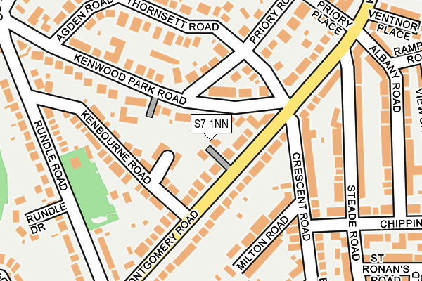 S7 1NN map - OS OpenMap – Local (Ordnance Survey)