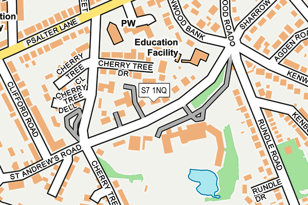 S7 1NQ map - OS OpenMap – Local (Ordnance Survey)