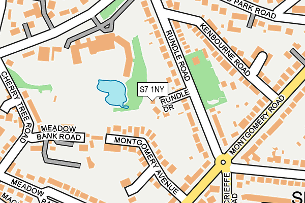 S7 1NY map - OS OpenMap – Local (Ordnance Survey)