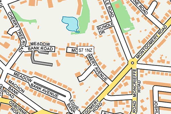S7 1NZ map - OS OpenMap – Local (Ordnance Survey)