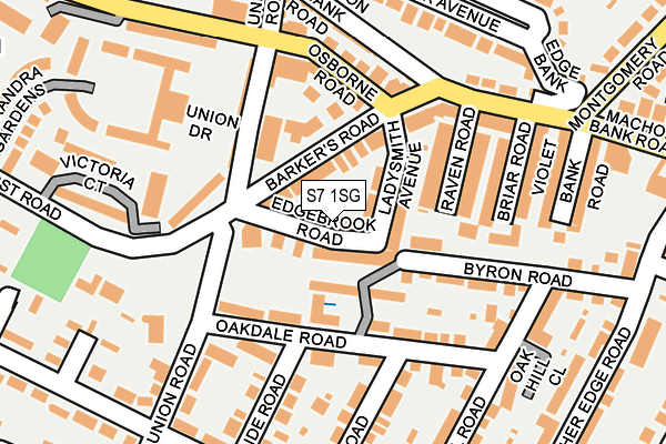 S7 1SG map - OS OpenMap – Local (Ordnance Survey)