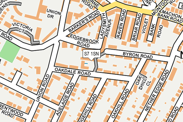 S7 1SN map - OS OpenMap – Local (Ordnance Survey)
