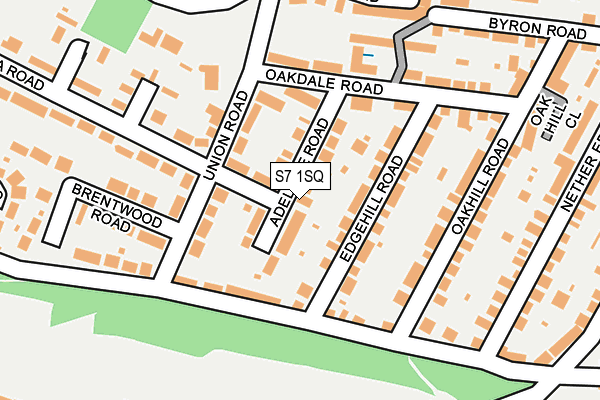 S7 1SQ map - OS OpenMap – Local (Ordnance Survey)
