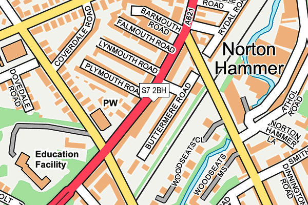 S7 2BH map - OS OpenMap – Local (Ordnance Survey)