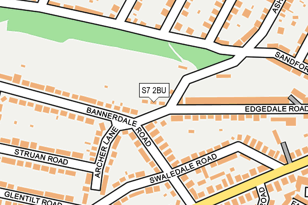 S7 2BU map - OS OpenMap – Local (Ordnance Survey)