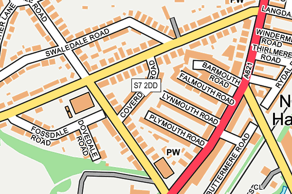 S7 2DD map - OS OpenMap – Local (Ordnance Survey)