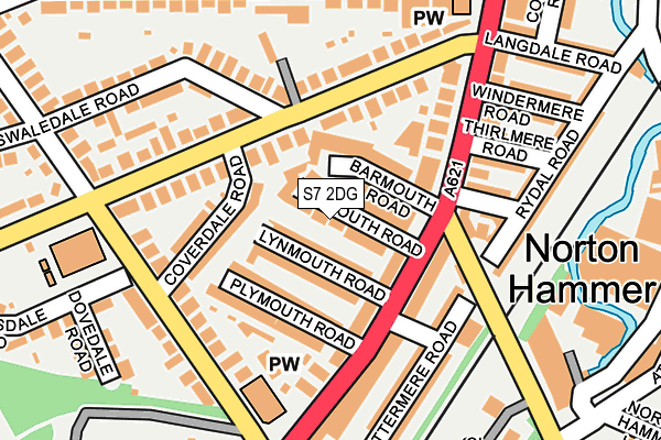 S7 2DG map - OS OpenMap – Local (Ordnance Survey)