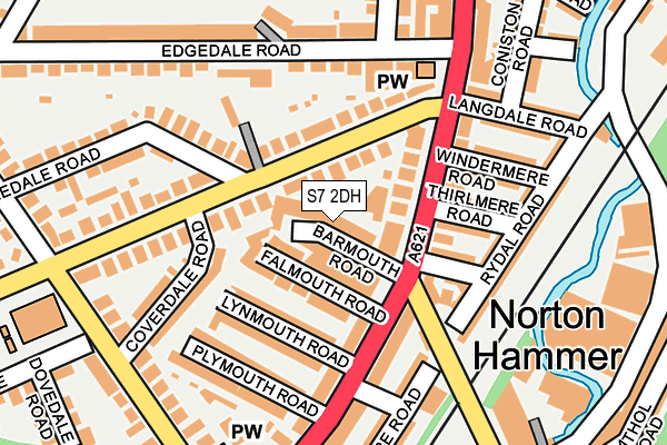 S7 2DH map - OS OpenMap – Local (Ordnance Survey)
