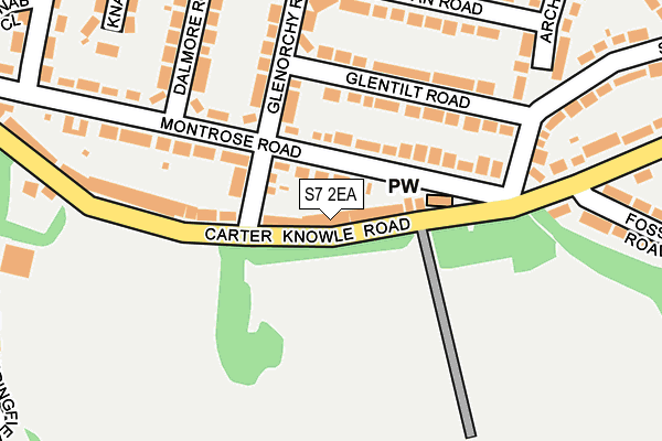 S7 2EA map - OS OpenMap – Local (Ordnance Survey)