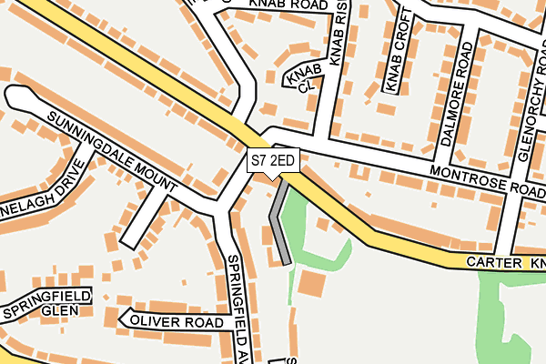 S7 2ED map - OS OpenMap – Local (Ordnance Survey)