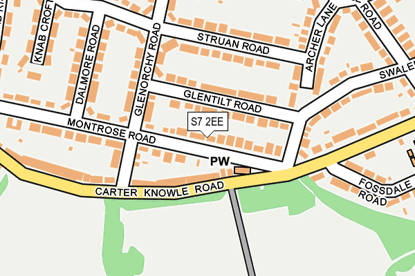 S7 2EE map - OS OpenMap – Local (Ordnance Survey)