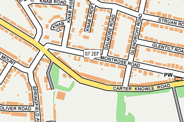 S7 2EF map - OS OpenMap – Local (Ordnance Survey)