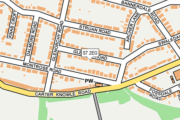 S7 2EG map - OS OpenMap – Local (Ordnance Survey)