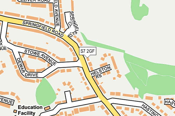S7 2GF map - OS OpenMap – Local (Ordnance Survey)