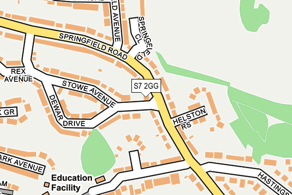 S7 2GG map - OS OpenMap – Local (Ordnance Survey)