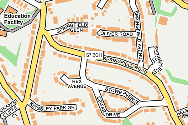 S7 2GH map - OS OpenMap – Local (Ordnance Survey)