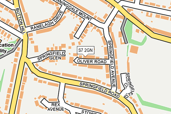 S7 2GN map - OS OpenMap – Local (Ordnance Survey)
